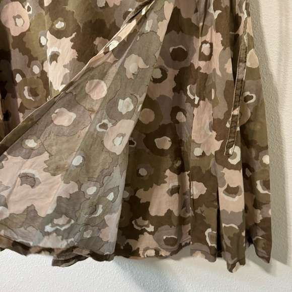 Patagonia Badoo Organic Cotton Double Wrap Mini Skirt Floral Tan Pink Tie Y2K-4 - Picture 5 of 8